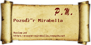 Pozsár Mirabella névjegykártya